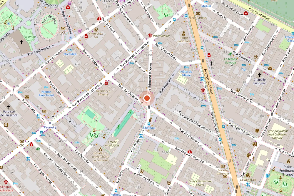 Plan du quartier : 26 rue Édouard Jacques, 75014 Paris
